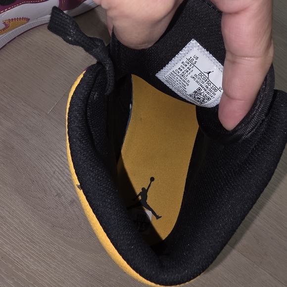 Nike Air Jordan 1 Mid Familia Day Of The Dead Sneakers Purple Men Size 10.5 - Picture 3 of 10